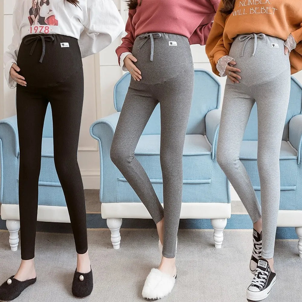 Pantalones de maternidad suaves ajustados cintura ajustable mujeres embarazadas ,Leggings Ropa de embarazo pantalones Ropa Mujer Embarazada Premama