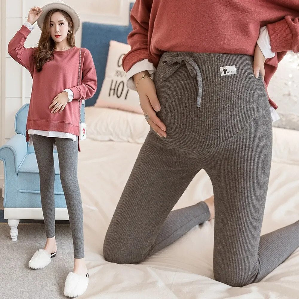 Pantalones de maternidad suaves ajustados cintura ajustable mujeres embarazadas ,Leggings Ropa de embarazo pantalones Ropa Mujer Embarazada Premama