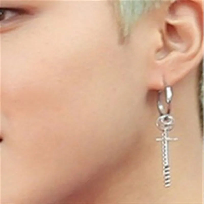 KPOP DNA coreano Cruz Simple Bangtan Boys Album ,pendientes accesorios de joyería para hombres y pendientes para mujer