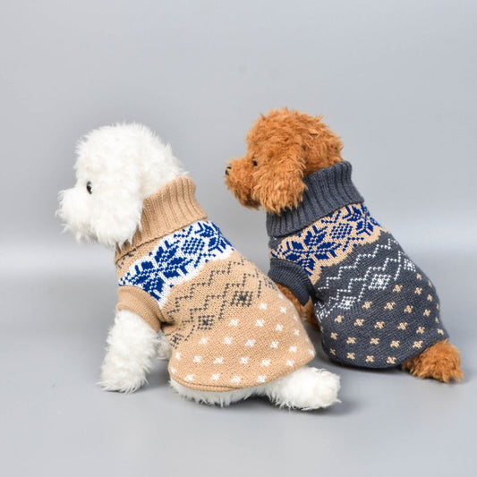 Suéter de invierno para perro, ropa para perro pequeño, suéter para cachorro, tejido de ganchillo, tela de Navidad, decoración, 1 ud.