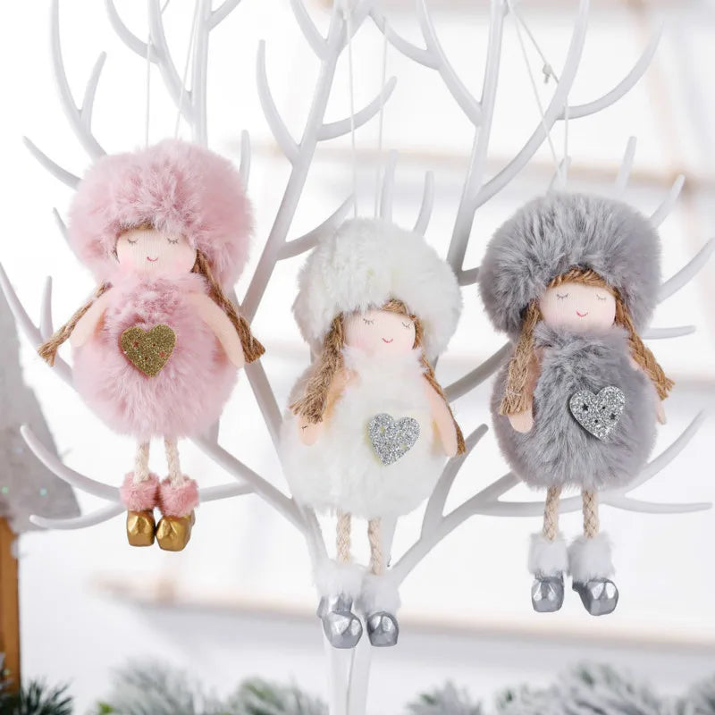 Muñecos de ángeles bonitos de Navidad, decoraciones para árboles de Navidad para el hogar, adornos navideños, decoración navideña, regalos