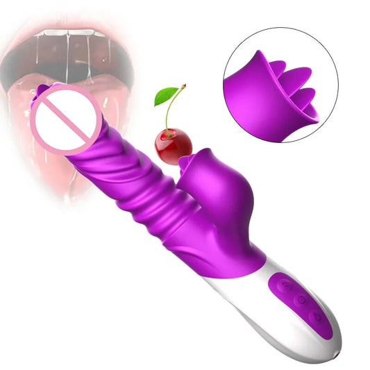 Vibrador telescópico Vaginal de silicona, consolador masculino y femenino extensor Anal, pene Artificial, sexo, juguetes de succión para el ano y el clítoris