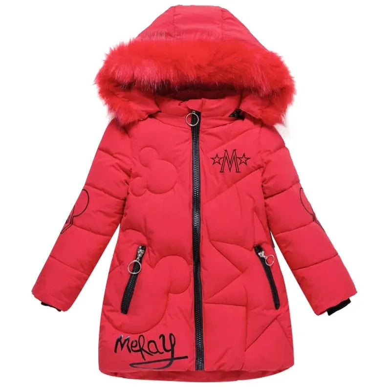 Chaquetas de invierno de talla grande para niñas, abrigo grueso de Navidad para mantener el calor, ropa de abrigo impermeable con cremallera y capucha para invierno,también fina para otoño, ropa para niñas de 3 a 12 años