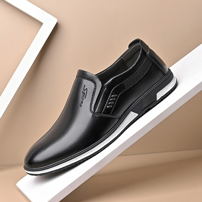 Zapatos de cuero blanco Para Hombre, mocasines informales de estilo británico a la moda de gran tamaño, zapatos vulcanizados Para caminar, zapatos Para Hombre