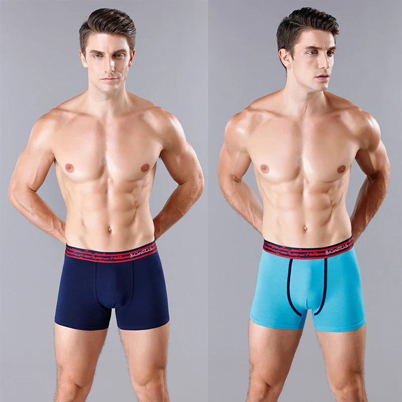 4 Uds ropa interior caliente ,Boxers para hombre calzoncillos sexis Slip hombre de algodón , Homme Boxer Shorts marca Bóxeres