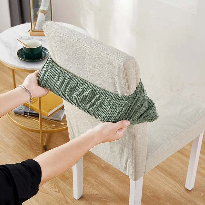 Funda de cojín para silla de Jacquard, fundas elásticas para sillas, Protector para sillas de comedor, fundas para asientos de sillas para el hogar