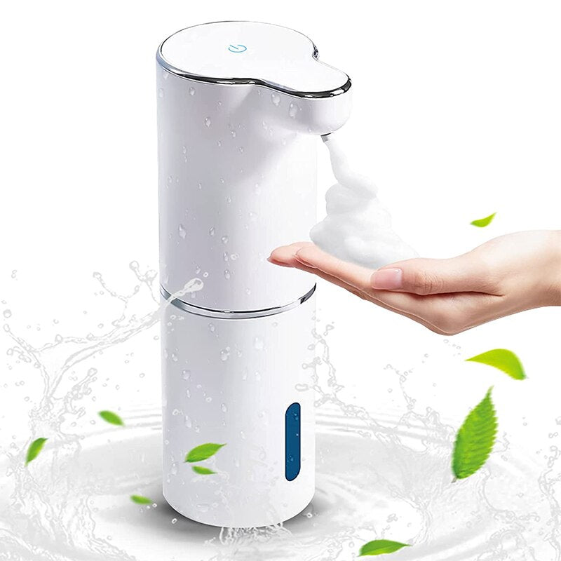 Dispensador de jabón Dispensador automático de jabón de espuma Dispensador de jabón líquido inteligente recargable por USB Bomba de jabón para encimera de baño para niños