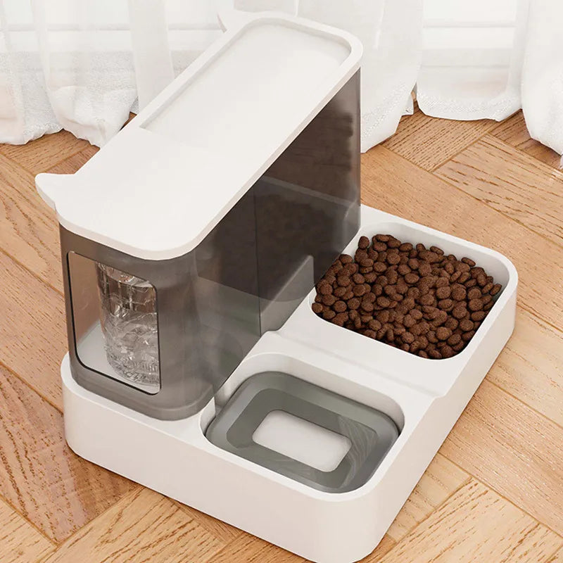 Alimentador automático de gran capacidad para gatos, dispensador de agua, separación en seco y húmedo, contenedor de comida para perros, tazón de agua potable, suministros para mascotas