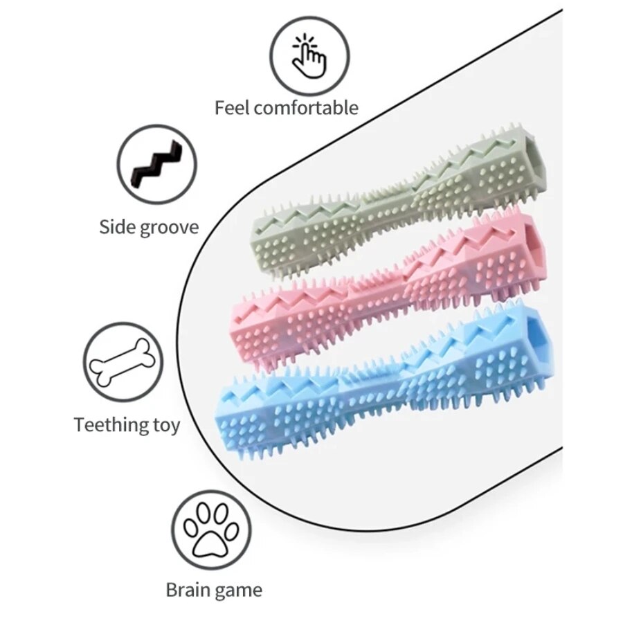 Juguete para la dentición del animal doméstico, palo para masticar para perros, palo limpiador para la dentición resistente a las mordeduras, divertido juguete para comida con fugas