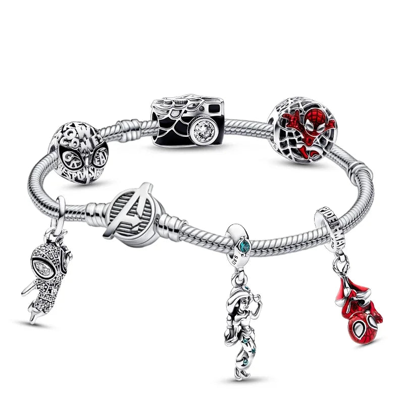 Aoger Disney-abalorio de oso Winnie The Pooh de Plata de Ley 925, compatible con pulsera Pandora Original para mujer, fabricación de joyas, regalo