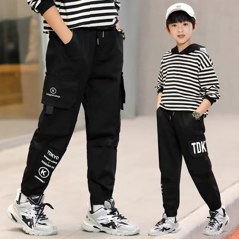 Pantalones Cargo de invierno para niños, ropa coreana con forro de terciopelo para niños de 4, 5, 6, 7, 8, 9, 10, 11, 12, 13, 14 y 15 años, invierno, 2023