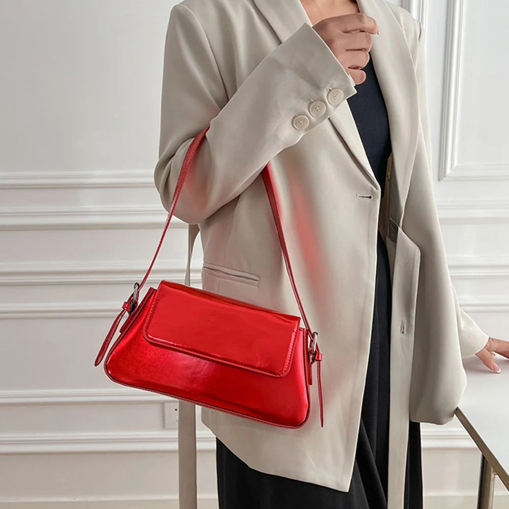 Bolso para mujer, bolsa para axila plateada, elegante, bolsos de hombro para mujer, bolsos de mano de fiesta, bolsos y bolsos de tendencia para mujer 2023