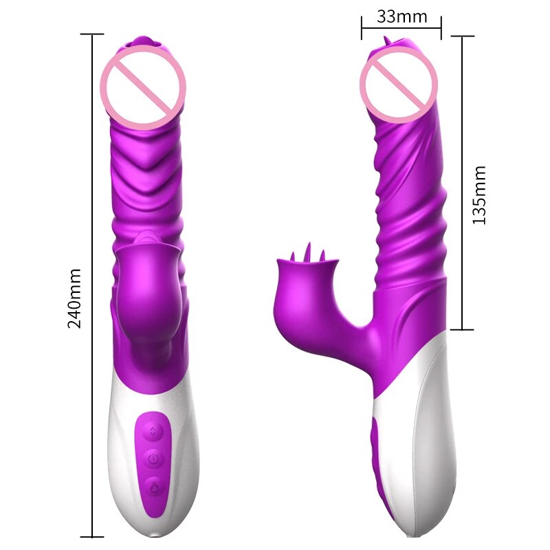 Vibrador telescópico Vaginal de silicona, consolador masculino y femenino extensor Anal, pene Artificial, sexo, juguetes de succión para el ano y el clítoris