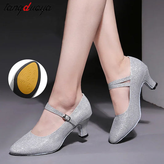 Zapatos de vestir talla pequeña para Mujer, Zapatos de vestir para Mujer, Zapatos de Salsa con punta cerrada, Zapatos de tacón bajo, Zapatos de Baile  para Mujer de 5cm