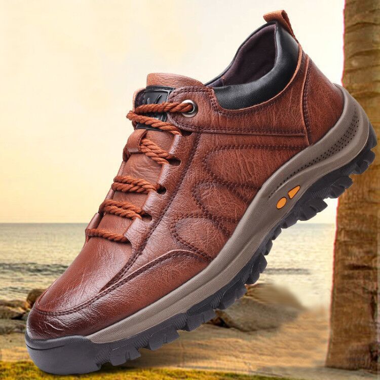 Zapatos de cuero para hombre, zapatos informales de tendencia inglesa, zapatillas de deporte para hombre, calzado italiano transpirable de ocio para hombre