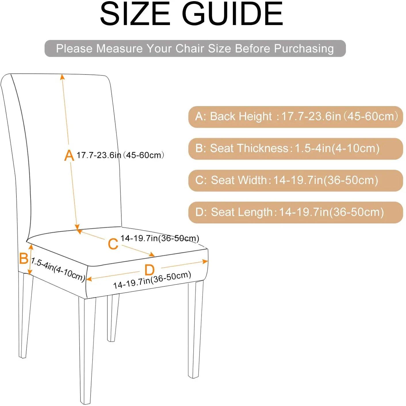 Funda navideña para silla, 33 colores a elegir, protector de asiento, fundas para sillas para comedor, cocina, hotel, sala de estar, banquete de boda