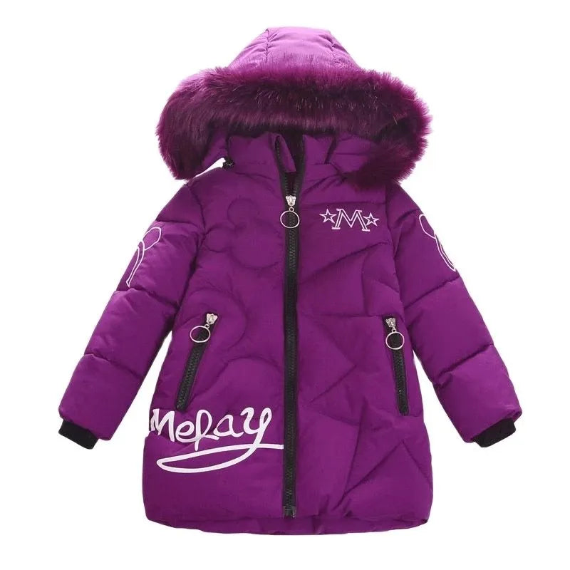 Chaquetas de invierno de talla grande para niñas, abrigo grueso de Navidad para mantener el calor, ropa de abrigo impermeable con cremallera y capucha para invierno,también fina para otoño, ropa para niñas de 3 a 12 años