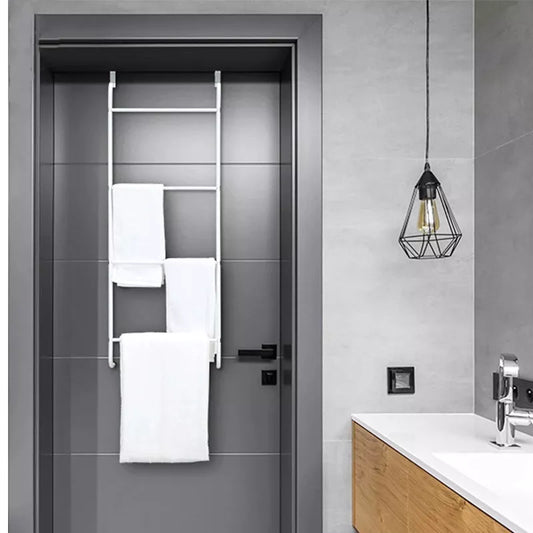 ORZ-estante organizador de baño, estante colgante de Metal, estante para ropa y toallas, gancho de almacenamiento para baño, accesorios para puerta, soporte para toallas