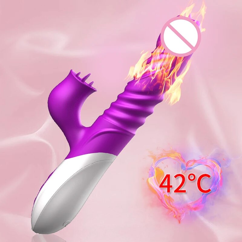 Vibrador telescópico Vaginal de silicona, consolador masculino y femenino extensor Anal, pene Artificial, sexo, juguetes de succión para el ano y el clítoris