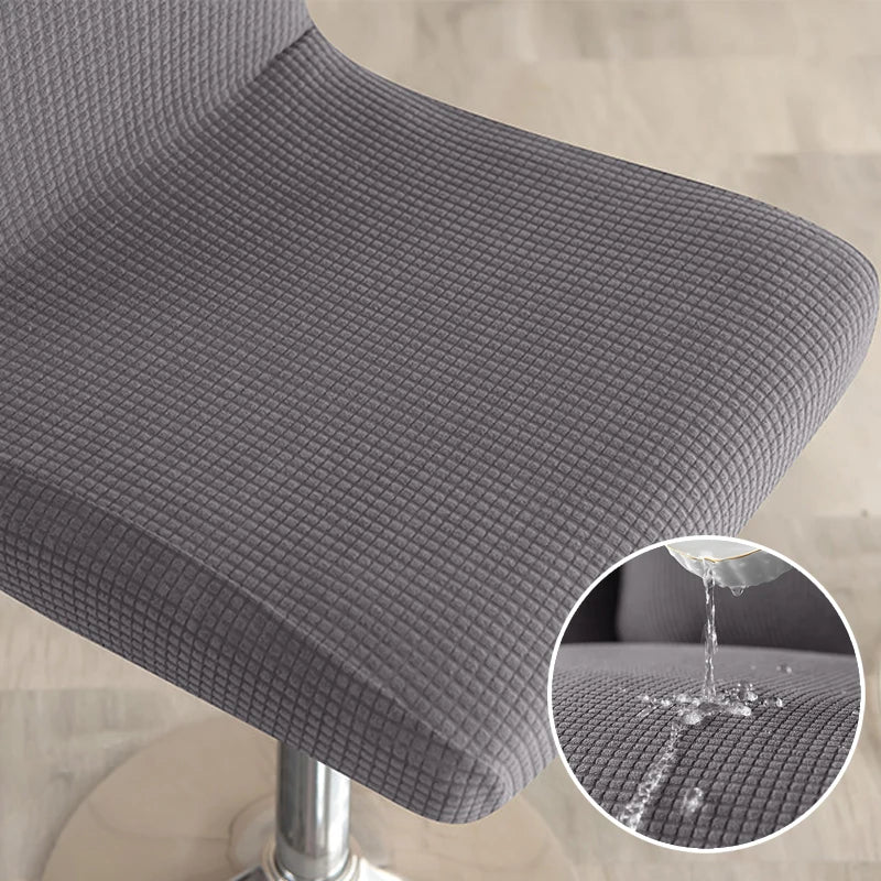 Funda para silla giratoria de Club y taburetes  a prueba de salpicaduras, fundas elásticas para asiento trasero corto de tamaño pequeño, tela con revestimiento repelente al agua, No 100% impermeable