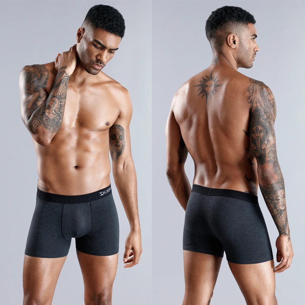 4 Uds ropa interior caliente ,Boxers para hombre calzoncillos sexis Slip hombre de algodón , Homme Boxer Shorts marca Bóxeres