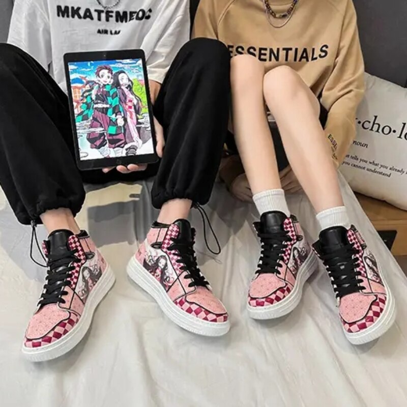 2023 zapatos De moda De Anime para hombre y mujer,Zapatillas De deporte con dibujos animados para Cosplay, Zapatos planos para mujer, Zapatillas deportivas vulcanizadas para correr, Zapatillas De Deporte