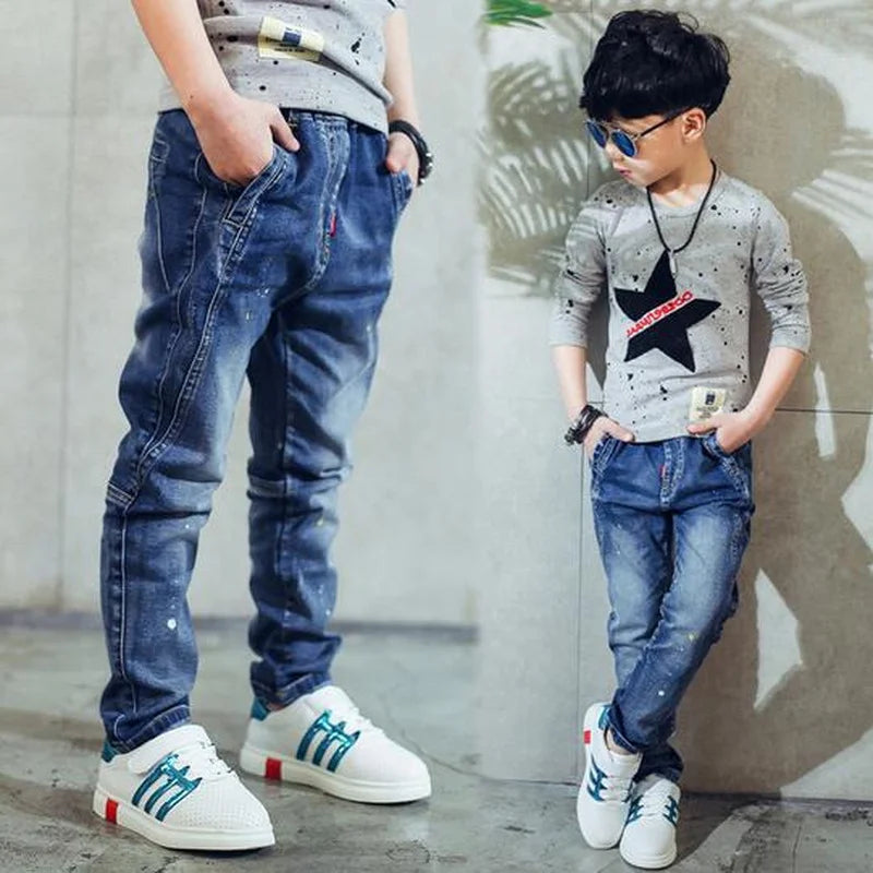 Jeans para niños ropa primavera otoño ropa para niños adolescentes pantalones casuales pantalones vaqueros ,5 6 7 8 9 10 11 12 años