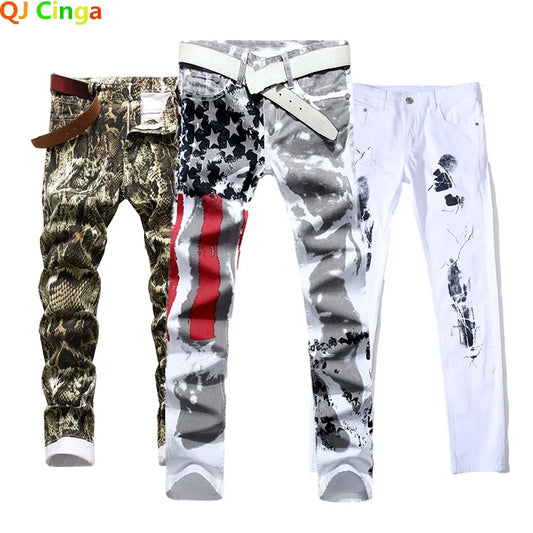 Pantalones vaqueros con estampado de diseñador para hombre, vaqueros rasgados de alta calidad, talla 28-38 40 42 2022, ropa de calle Punk HIP HOP otoño primavera 2022