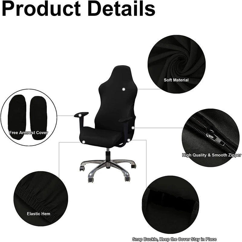 Fundas para sillas de juegos de LICRA, funda elástica para silla de oficina, fundas para sillas de ordenador, funda personalizada para sillón, funda para asiento