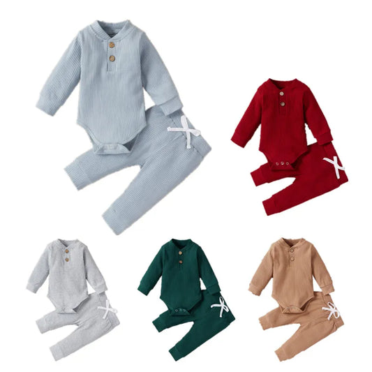 Ropa para bebés recién nacidos de 0 a 24 meses, conjuntos de pantalones para niñas y niños, conjuntos de ropa de parte superior e inferior para niños, artículos para bebés, ropa para primavera y otoño