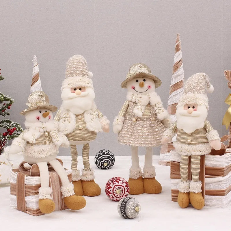 New Year 2022 Christmas Decorations for Home 25 Style Height 30cm Santa Claus doll Children's gifts Window Ornaments Navidad