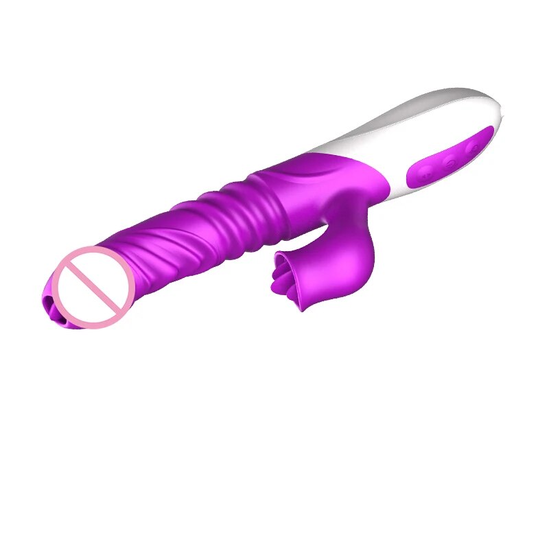 Vibrador telescópico Vaginal de silicona, consolador masculino y femenino extensor Anal, pene Artificial, sexo, juguetes de succión para el ano y el clítoris