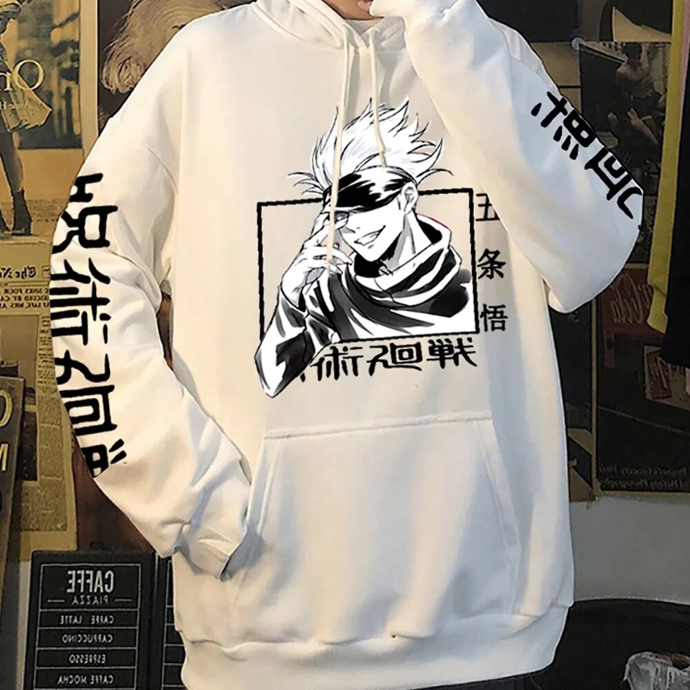 Jujutsu Kaisen-sudaderas con capucha para hombre y mujer, ropa de calle de dibujos animados, sudaderas holgadas de anime japonés Y2K 3XL, otoño