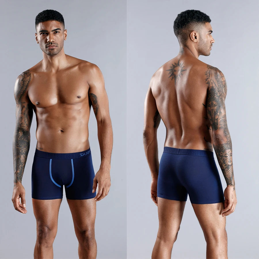 4 Uds ropa interior caliente ,Boxers para hombre calzoncillos sexis Slip hombre de algodón , Homme Boxer Shorts marca Bóxeres