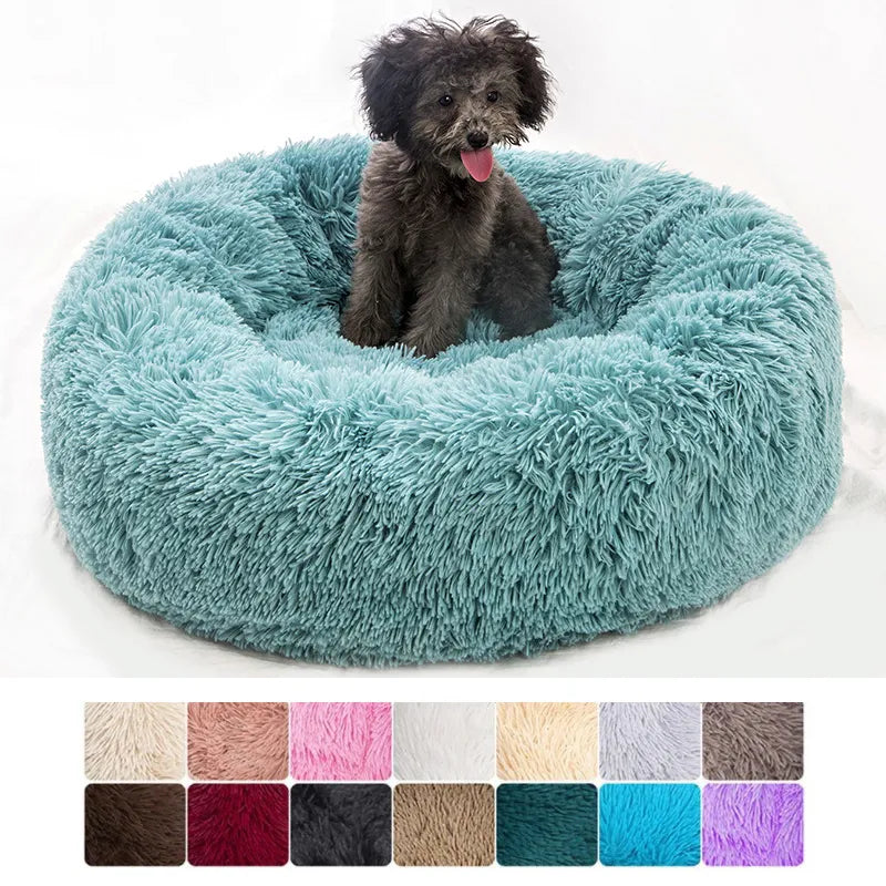 Camas suaves para perros, cama para perros y gatos de felpa de tamaño completo, cama tranquila lavable, cama de Donut, artefacto para dormir cómodo, producto, camas para perros, esteras