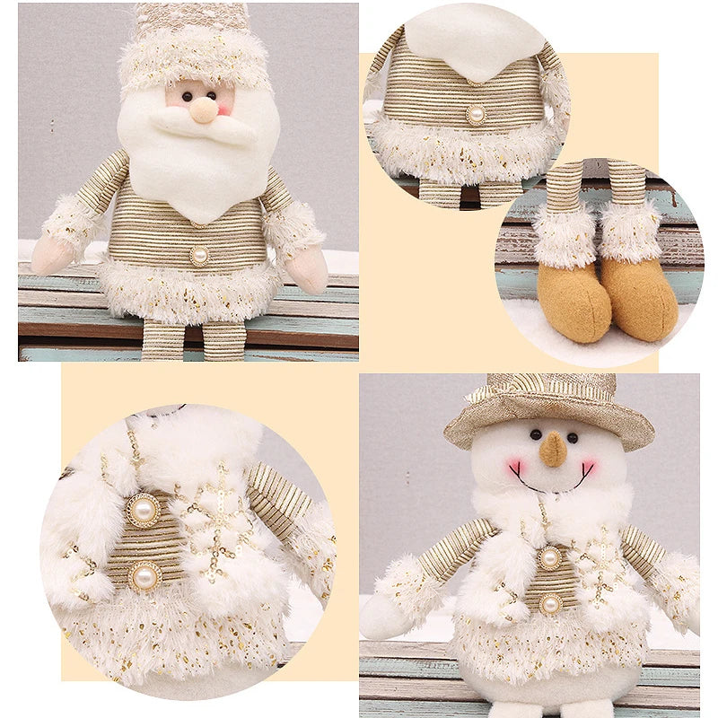 New Year 2022 Christmas Decorations for Home 25 Style Height 30cm Santa Claus doll Children's gifts Window Ornaments Navidad