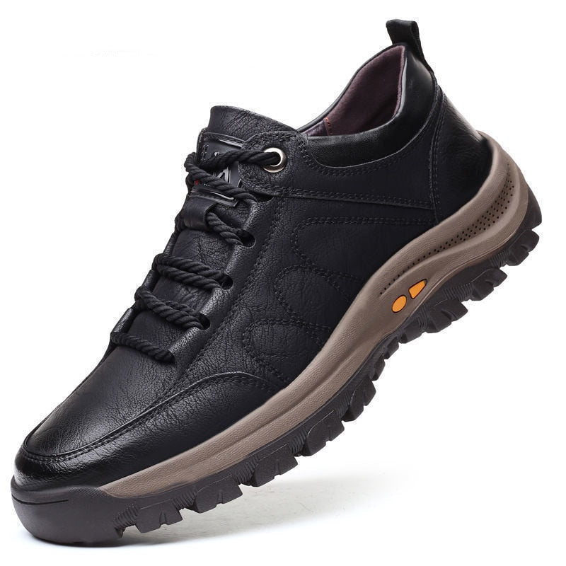 Zapatos de cuero para hombre, zapatos informales de tendencia inglesa, zapatillas de deporte para hombre, calzado italiano transpirable de ocio para hombre